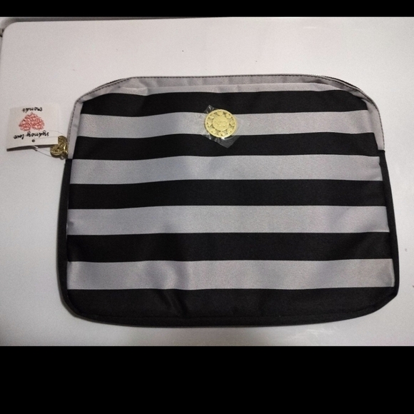 Other - Syndey LOVE Black and Gray Striped Pouch